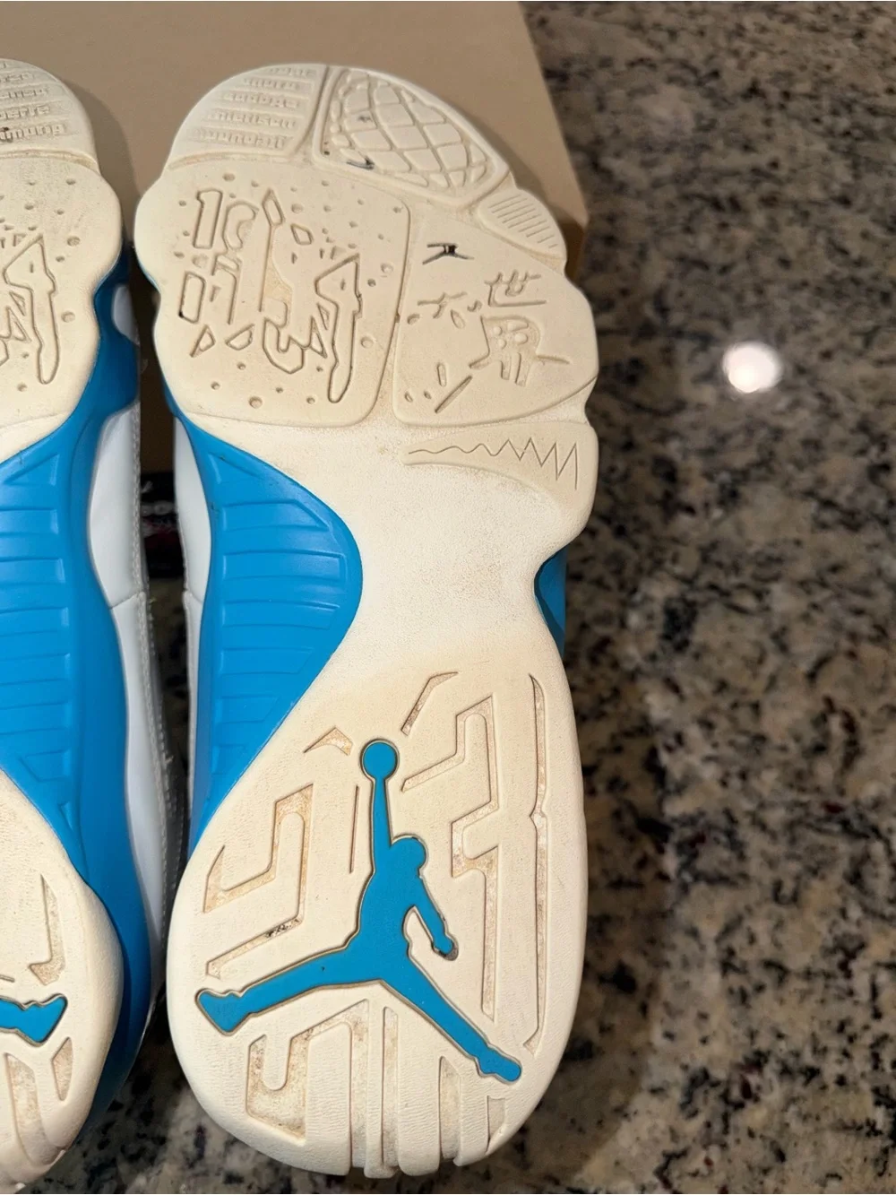 Size 9.5 Jordan 9 Retro Powder Blue SKU FQ8992-101 Used No Box No Insoles